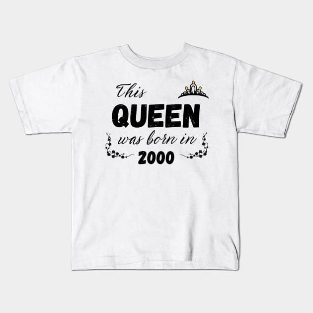 Queen born in 2000 Kids T-Shirt by Kenizio 